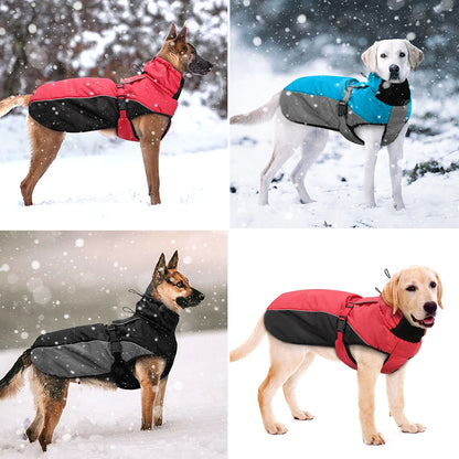 Waterproof Big Dog Clothes Warm Large Dog Coat Jacket Reflective Raincoat Clothing For Medium Large Dogs French Bulldog XL-6XL