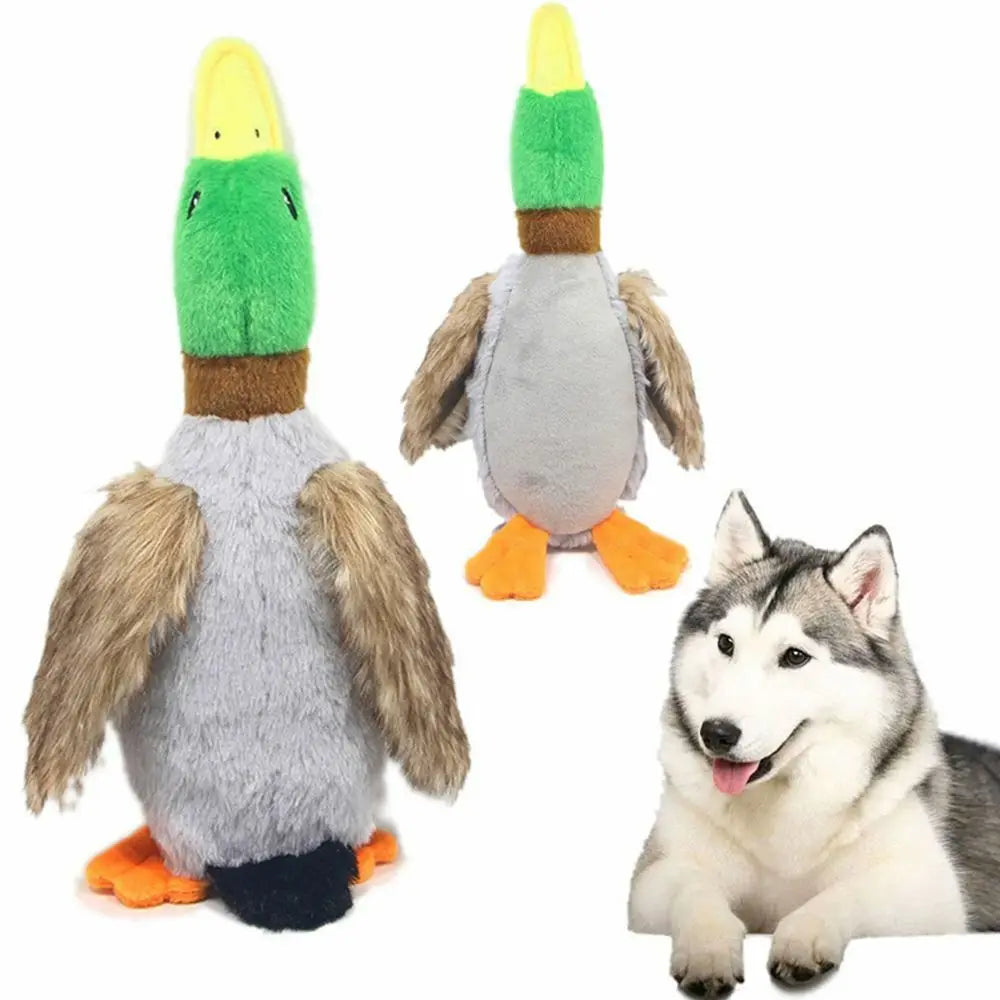 Funny Pet Toy Duck Shape Chew Toys For Dogs Squeaker Puppy Squeak Molar Teeth Dog Rope Toy Interactive Training Dog Accessories