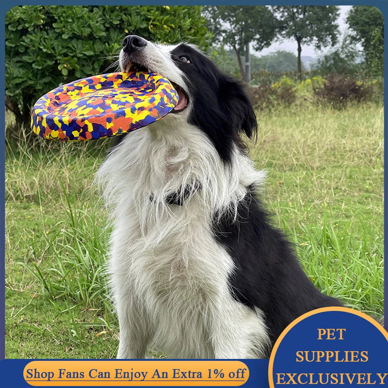 Dog Toys Interactive Training Ring Puller Ball Resistant Flying Disk Puppy Chew Toy Pet Floating Disc for Aggressive Chewer Bite