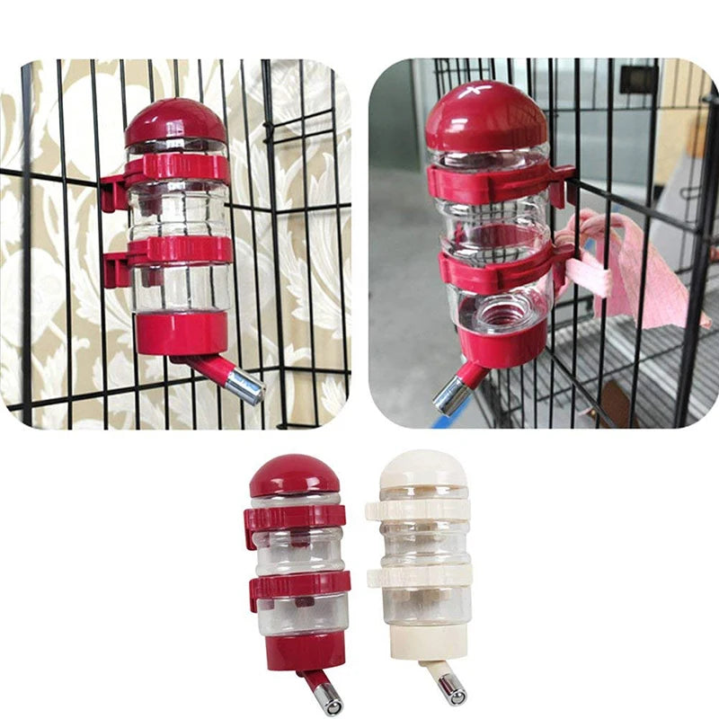 Cage Hanging Feeder Automatic Water Dispenser Bowl For Puppy Cats Hamster Pet Water Bottle Rabbit Cats Dogs Drinking Fountain