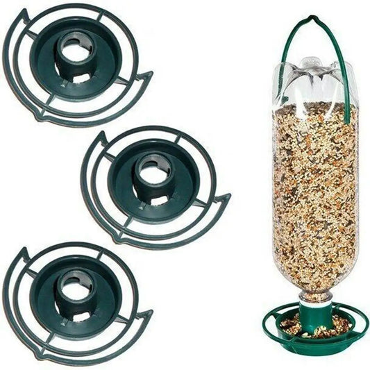 1pcs Mesh Empty Bottle Top Bird Feeder Automatical Feeding Outdoors Window Street Hanging Feeding Tray Pigeon Food House Outside