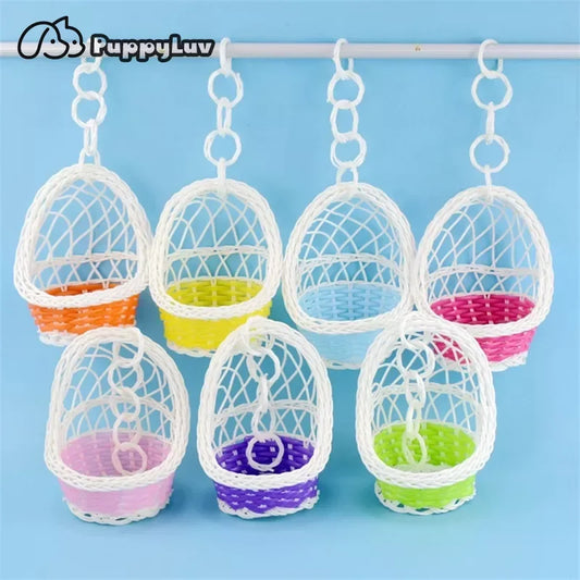 Swing Nest Cages Hanging bed Hamster Hammock Garden Decoration Parrot Basket Small Pet Cradle Weaving Bird Nest Hammock